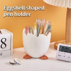Kawaii-Eierschalenform, Stift, Bleistifttopf, Stiftehalter, Schreibwaren-Aufbewahrungsbehälter, Schreibtisch-Organizer, Kosmetik-Aufbewahrung, Make-up-Pinsel Eimer