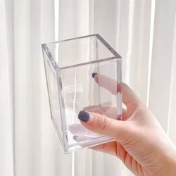 Isitsha Sepeni Esiqinile Se-Acrylic Multifunctional Desktop Makeup Ibhulashi Lesitsha Sesibambi Sepensela Isitsha Sasekhaya Sempahla Yokuhlela Ipeni Imbiza Yepeni