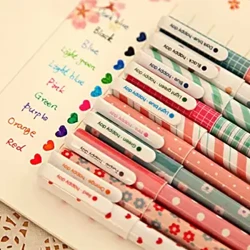 10 Stück/Set, Farbstift, Blume, Tier, Sternenhimmel, Stern, süße Flora, farbiger Gelstift, 0,38 mm, süße Stifte für Schulschreibwaren