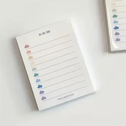 50 -kassor söta färgglada moln att göra listplanerare Student Note Paper Memo Pad Stationery School levererar koreansk stationär
