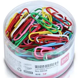 Clip ng Papel na Nagbubuklod ng Clip ng Mga Kagamitan sa Opisina Nakatigil na Clip ng Stationery ng Opisina 2.9cm160pcscolor Metal Plastic 160 Pieces / Box