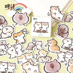 45 adet/kutu Kawaii Kedi Çıkartmalar Estetik Sabit Sevimli Çıkartmalar Kedi Severler Için Dizüstü Bilgisayarda İdeal Günlükler Planlamacılar Karalama Defteri