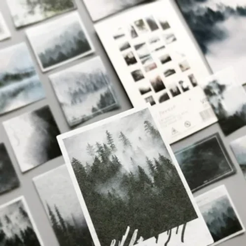 Mohamm 50 listov Landscape Scrapbooking Nalepke Estetski papir Nalepka Kosmiči Nepremične Pisarniški pripomočki Umetniški material