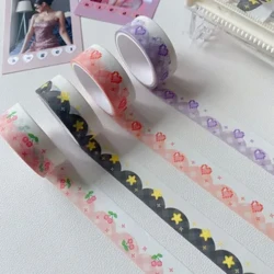 1 tk Color Pixel Love Cherry kaunistuslint Armas värviline Washi maskeeriv teip Loominguline scrapbooking statsionaarne koolitarbed