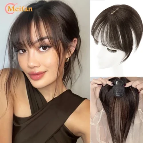 Meifan Tổng Hợp Topper Bộ Tóc Giả Giả Bằng Kẹp Trong Nổ Nối Dài Tự Nhiên Giả Viền Vô Hình Clourse Bộ Tóc Giả Dành Cho Nữ