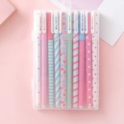 10 dona / to'plam rangli qalam gulli hayvon yulduzli yulduz shirin flora rangli jel qalam 0,38 mm maktab statsionar uchun yoqimli qalamlar
