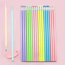 30 Pcs Ipensela I-Macarone Triangle Unxantathu Werabha Yezinkuni Ecwebezelayo Umdwebo Wepeni Ihhovisi Ukufunda Izinto Zokubhala HB Izinsiza Zesikole Sepensela