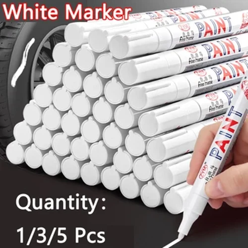 Weiße Markerstifte Set 2,0 mm ölig wasserfester weißer Gelstift DIY Graffiti Skizziermarker Schreibwaren Schreiben Schulbedarf Pinsel
