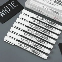 1/3/5 Stück weiße Markierstifte wasserfester weißer Gelstift DIY Graffiti Skizziermarker Schreibwaren Schulbüro Kunstbedarf