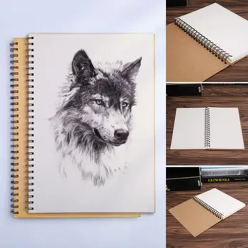 Notebook Planner för ritning Måla Professionell nötkreatur Kort skiss Pappersbok Skolmaterial Brevpapper Skissbok