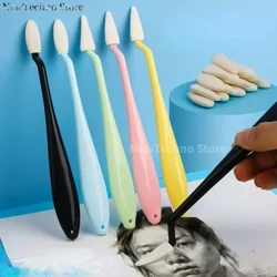 1 Set Kunstschets Veeg Mes Wasbare Borstel Spons Hoogtepunt Kunstenaar Correctie Detail Gum Pen Schets Schone Gereedschappen Tekening