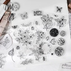 JIANWU Minimalista Beltza Zuria zigilu gardena Sormen Retro Scrapbooking Egunkaria dekorazioa silikonazko zigilua Paperezko hornidura