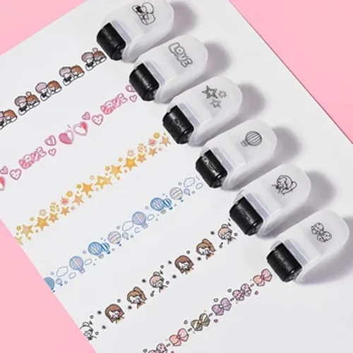 Мультфільм Візерунок Rolling Stamp Квітка DIY Creative Seal Графіті Довідник DIY Ролик Декорація Канцтовари Журнал Товари для мистецтва