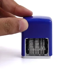 DIY heldulekua kontua data zigiluak estanpatzeko lokatza multzoa Mini auto-inting zigiluak bulegoko hornidura eskolarteko emboss