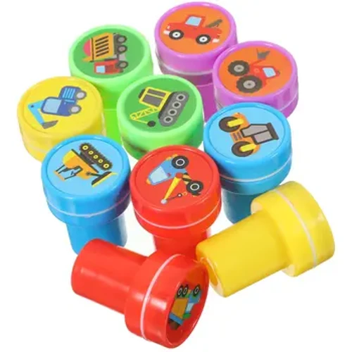10pcs Peirianneg Tryc Peirianneg Stamp Teganau Plant Parti Tryc Dosbarth Rhoddion Gwobr Adeiladu Peirianneg Tryc Stamp Myfyrwyr
