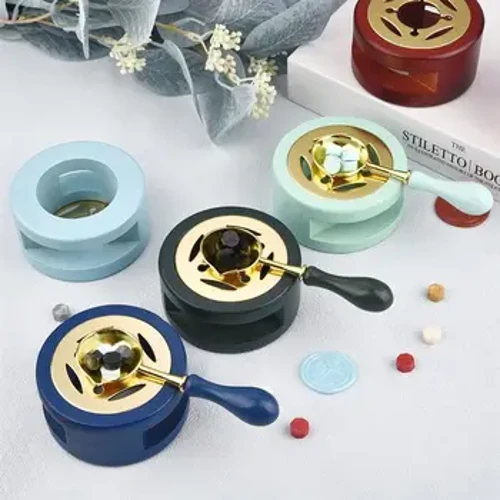 Amathuluzi Esitembu Esilula Se-Wax Seal Esilula I-Lacquer Isithando Somlilo I-Wax Encibilikisa Isibambo Sokhuni Isipuni I-Wax Ubuhlalu Be-Seal Heater Isitofu Sembiza Yezandla Ubuciko be-DIY Supplies