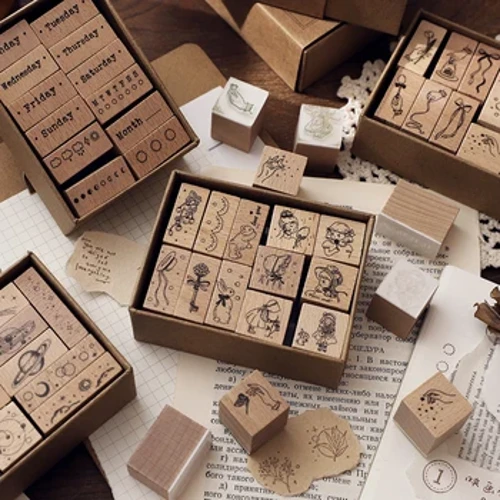 I-Jenny Chinese Character Number Universe Isonto Lezimbali Isitembu Serabha Yokhuni I-Scrapbooking I-Deco Craft Izitembu Zokhuni Ezijwayelekile ze-DIY