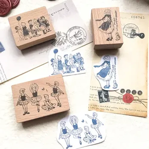 Stempel Scrapbog Træ 10+ typer Childhood Journaling Scrapbog Gummistempler