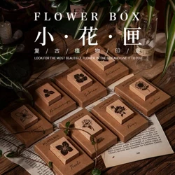 I-Yoofun Vintage Plant Izimbali Isitembu Sokhuni I-Scrapbooking I-Rubber Stamps Diary Cards Ukubhala i-Scrapbooking I-DIY Stationery