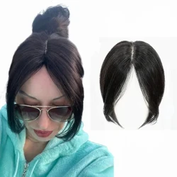 Kẹp Trong Con Người Tự Nhiên Tóc Nổ Viền Tóc Miếng Phần Giữa Brasil Nối Dài Quán Quân Dành Cho Nữ Tóc 10 Inch không Remy