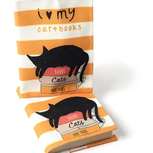 Buchdeckel, Cat's And Book's Book Protector, Polyester, Einfach ze botzen Stoff, Special Design, New Trend, Dir kënnt och Kaddo.