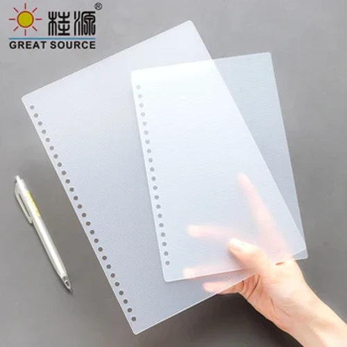 I-MQQ A4 Journal Cover PP Color Cover 30 Holes Binder Ring Notebook Cover Shool Office File Cover (6PCS)