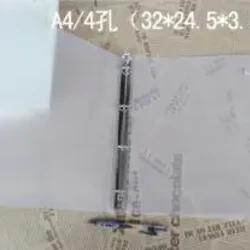 Kniha A4 s voľnými listami s priehľadným plastovým obalom 4otvorová oceľová svorka