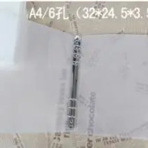 A4 loose-leaf book na may transparent na plastic na takip na 6 na butas na bakal na clamp