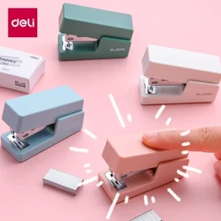 DELI Mini Kim Bấm Bộ Di Động Giấy Màu Máy Đóng Sử Dụng 24/6 26/6 Kim Bấm Thời Trang Văn Phòng Phẩm Vật Dụng Văn Phòng