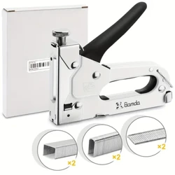 Staple Gun, 3 in 1 Heavy Duty Staple Gun Kit 300 Staples, Upholstery Stapler for Fixing Material, Decoration