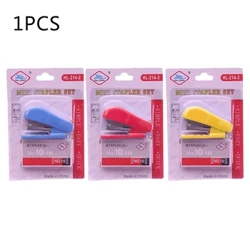 Mini Stapler Kit Portable Stapler Kawaii Ofisi Gurlan ştapel pinleri aýyrmak üçin çagalar üçin esbaplar