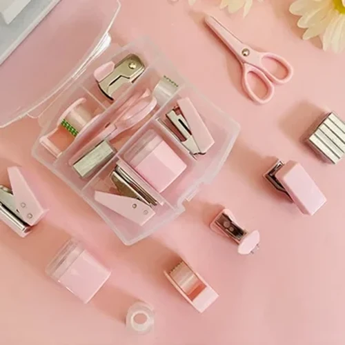 Mini Kim Bấm Kim Bấm Lỗ Băng Máy Bộ Ins Đa Năng Hàn Quốc Sổ Lưu Hộp Dụng Cụ Về Lại Trường Đồ Dùng Học Sinh