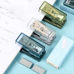 Seti Stapler La'i Transparent Ofisa Stapler Faigofie Tamaiti A'oga Fa'atonu Fa'amaumauga Fa'amaumauga Stapler Fa'atau Si'itoa