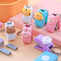 Dễ thương Mini Động Vật Kim Bấm Sáng Tạo Di Động Máy Đóng Sách Móc Khóa Đồ Dùng Học Tập Văn Phòng Phụ Kiện Văn Phòng Phẩm Quà Tặng