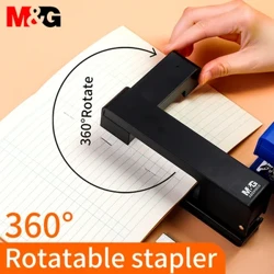 M & G 1 pièce agrafeuse rotative à 360 degrés agrafeuse Standard pour étudiants agrafeuse multifonction permettant d'économiser du travail agrafeuse épaississante
