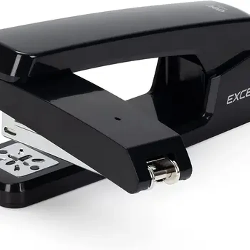 Grampeador giratório com braço oscilante, capacidade de 25 folhas, rotação de 360 ​​graus, grampeador de mesa para livreto ou encadernação de livro, preto