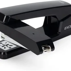 Stapler Putar Lengan Ayun 25 Lembar Kapasitas 360 Derajat Putar Desktop Stapler Kanggo Buklet utawa Buku Binding Hitam
