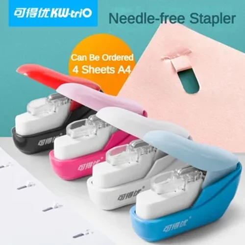 No Staples Stapling Machine Mini Book Stapleless Stapler Paper Stapling Stapler Without Staple Office Accessories Stationery