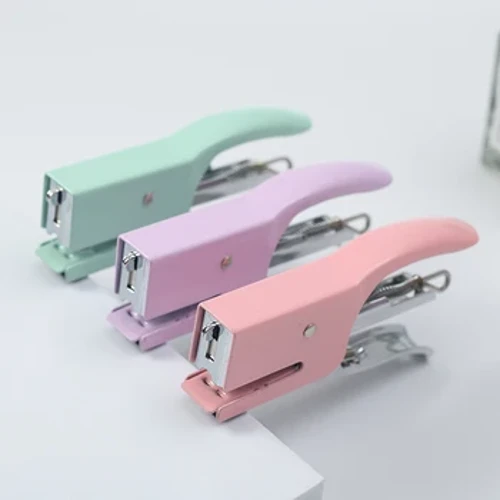 1pc random minimalist style 10 # stapler seti, Macaron handheld stapler seti