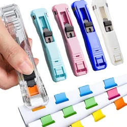 Clip Tryloyw Pusher Papur rhwymwr Clip Gosod Offeryn Disassemble ar gyfer Papur Prawf Staff Atgyweirio Clip Stapler Swyddfa Affeithwyr