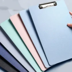 A4/A5 Profil Clip Hardboard med lav Profil Clip Clip Board Student Skinne Memo Clip Skriveblok Plast Clipboard Filmappe