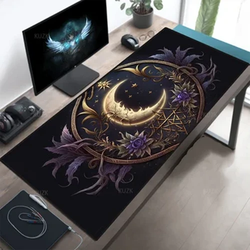Mouse Pad gotic, Covoraș pentru birou de scris pentru bibliotecă întunecată, Covoraș de masă pentru gamer Mousepad mare pentru jocuri, Tastatură XXL Accesorii pentru decor de birou