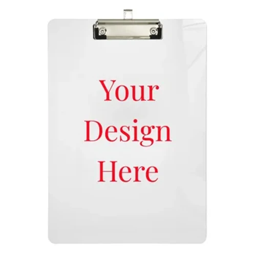 New Custom Pattern Writing Board Clip Kids Stationery A4 Paper Acrylic Pad Splint Transparent Clipboard School Office Supplies