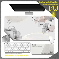 Tropiskie augi Spēļu peles Paklājiņš Ērts Peļu Paklājiņš Spēlētājs Pārnēsājams Biroja Peļu Paklājiņš Rakstāmgalda Paklājiņš PU Ādas Klēpjdatora Paklājiņi