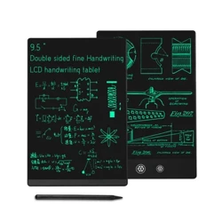 Tabletă de scris LCD de 9,5 inci cu ecran complet superfină cu două fețe pentru copii Bloc de desen Bloc de scris pentru studenți Cadouri Bloc de note de birou