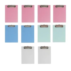 10 Pcs Mga Folder ng Pagsusulat Clip Board Pad Profile ng Clipboard na may hawak ng Papel ng Mga Supplies sa Paaralan