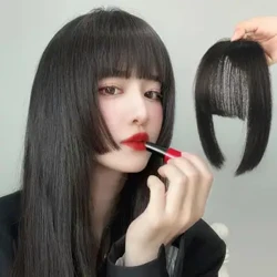 ผู้หญิง Extensions Bangs ธรรมชาติ Match Well เส้นใยอุณหภูมิสูง Flat Bangs เจ้าหญิง Hime ตัดผมปลอมสำหรับเครื่องแต่งกาย