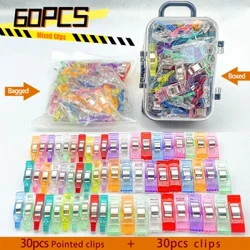 Bộ 60 Hỗn Hợp Nhựa Quilter Giữ Kẹp May Vá Thủ Công Đa Năng Văn Phòng Kẹp Người Tổ Chức