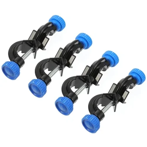 4 Pcs Iron Stand Aksesoris Laboratorium Perlengkapan Cross Clamp Kepala Kanan Angle Dhukungan Clip Double Top Wire