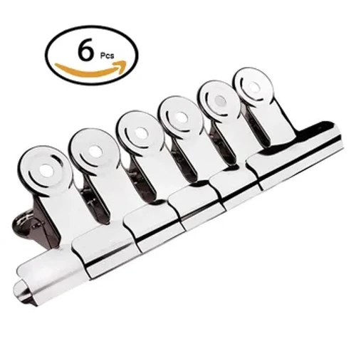 6Pcs Kilipi Fa'ata'ali'o Pi'i Li'o U'amea Spring Clip Ofisa Pepa Uamea, Aganu'u ma A'oa'oga
